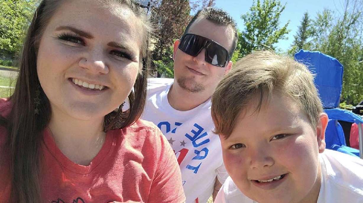 Shianne, Aaron and Bekkett are shown in this undated photo. Shianne and Bekkett were injured in a crash in eastern Idaho.