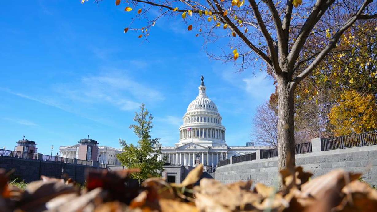 The U.S Capitol is seen on Election Day in Washington, Tuesday. Eager to claw back power in Congress, energized Republicans worked Tuesday to break the Democrats’ one-party hold on Washington and threaten the future of President Joe Biden’s once-lofty agenda.