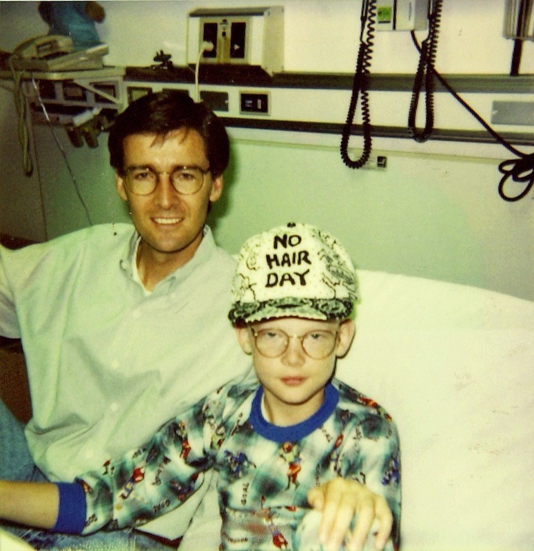Steve Lund, co-founder and executive board chairman at Nu Skin Enterprises, with his son Tanner, who died from cancer.