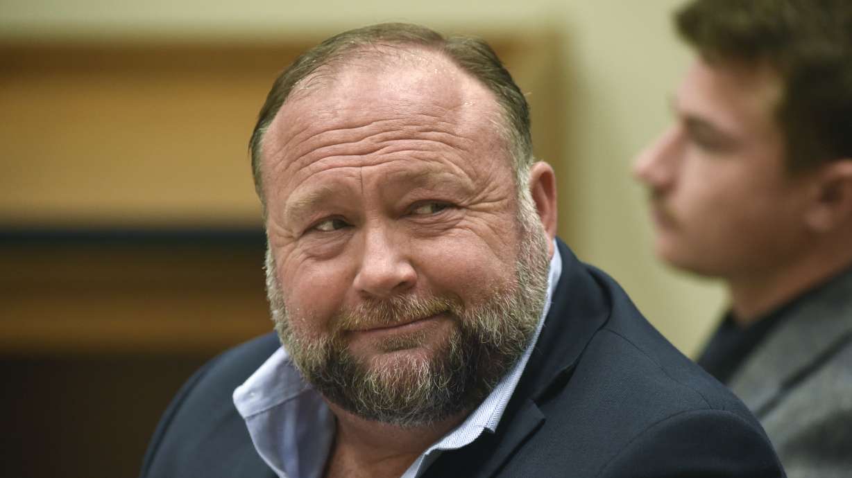 Infowars founder Alex Jones appears in court to testify during the Sandy Hook defamation damages trial at Connecticut Superior Court in Waterbury, Conn., on Sept. 22. Jones and his company have been ordered to pay an extra $473 million to families and an FBI agent for calling the 2012 Sandy Hook school shooting a hoax.