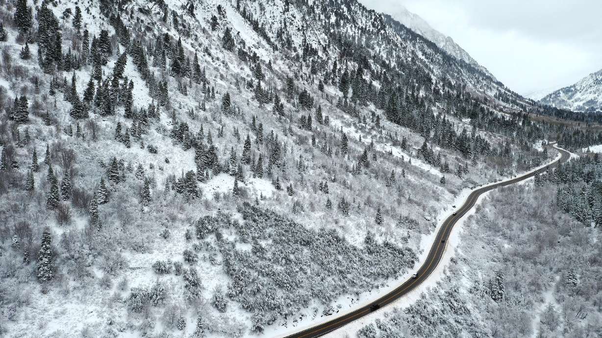 The Little Cottonwood Canyon road on Nov. 9. Alta Ski Area, Snowbird Resort and Visit Salt Lake teamed up for a carpooling incentive this winter, providing $50 gas cards to some who carpool on the canyon's busiest days.