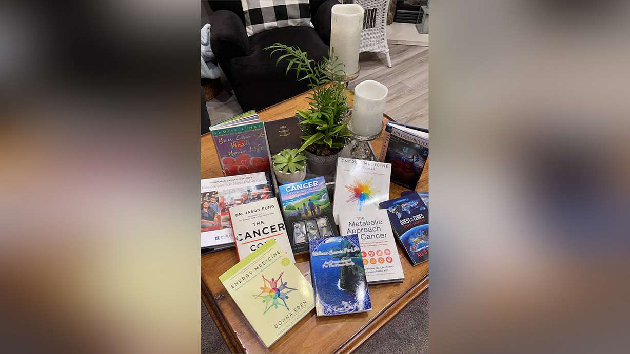 Some of the books RaQuett Stroud read to prepare herself to fight a breast cancer diagnosis.