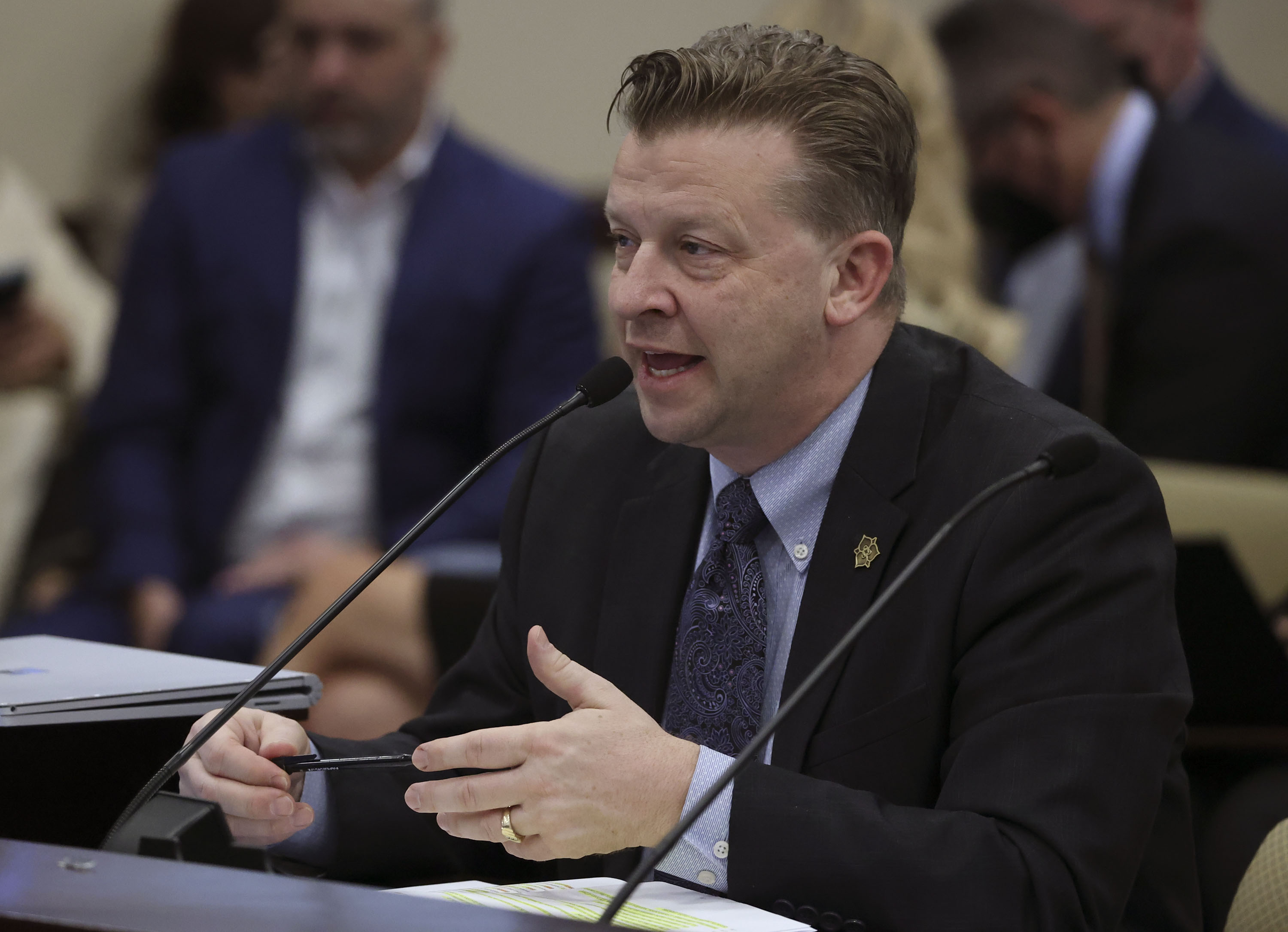 Sen. Todd Weiler, R-Woods Cross, speaks at the Capitol in Salt Lake City on Jan. 26. He sponsored a bill that changes the suggested holiday schedule for divorced parents.