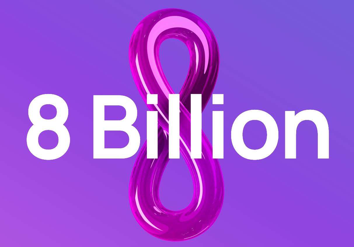 The UNFPA #8BillionStrong campaign marks the milestone Day of 8 Billion by sharing educational material on eight trends for a world of 8 billion people: slowing growth, fewer children, longer lives, people on the move, ageing populations, women outliving men, two pandemics and shifting centres.