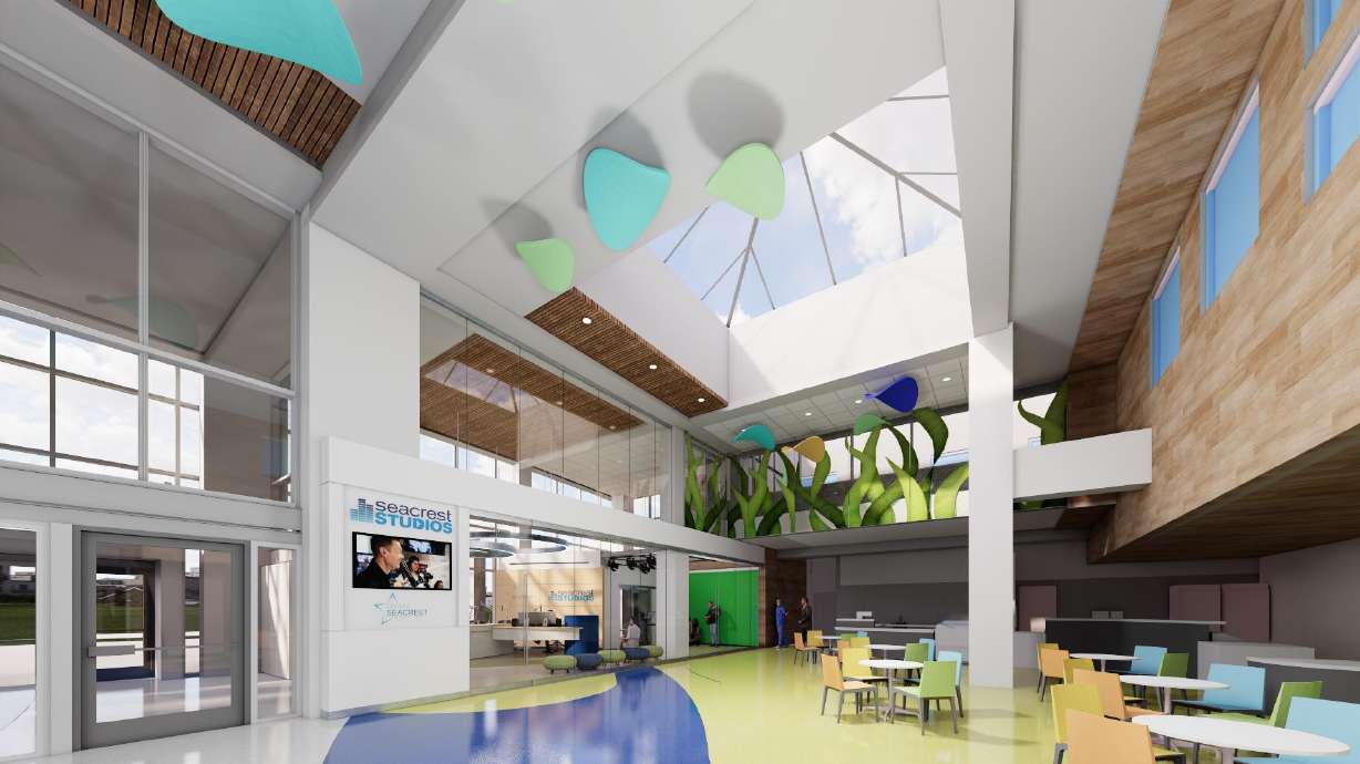 A rendering of a Seacrest Studio which is scheduled to open next year in Primary Children's Hospital. Ryan Seacrest announced the broadcast media center, which is designed to provide opportunities to kids during treatment, on Tuesday.
