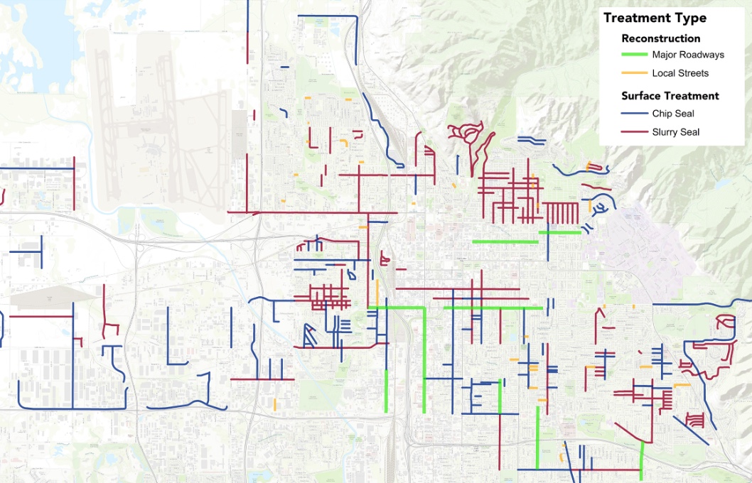 This map shows all the street improvements in Salt Lake City since 2020.