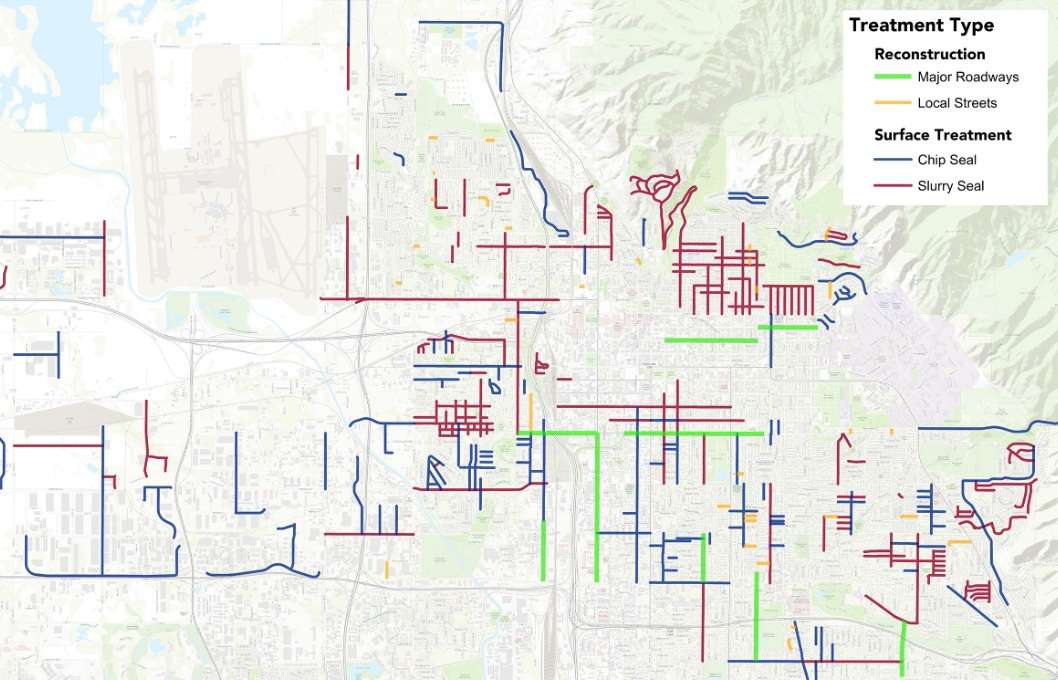 This map shows all the street improvements in Salt Lake City since 2020.