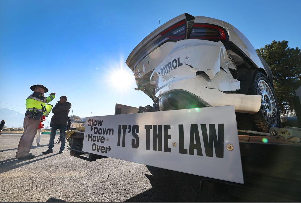 The Utah Highway Patrol and Utah Department of Transportation on Wednesday reminded drivers to slow down and move over if you come up on a vehicle with a flashing light on the freeway. 