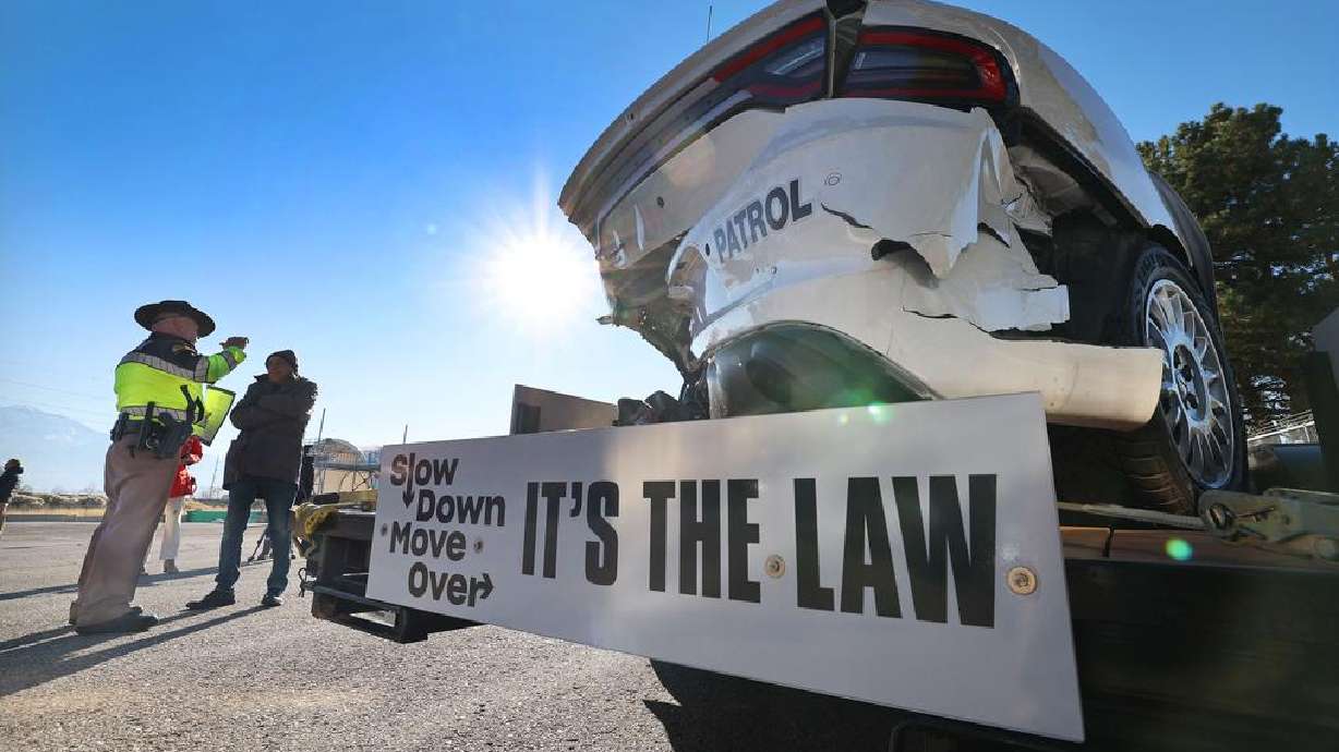The Utah Highway Patrol and Utah Department of Transportation on Wednesday reminded drivers to slow down and move over if you come up on a vehicle with a flashing light on the freeway.