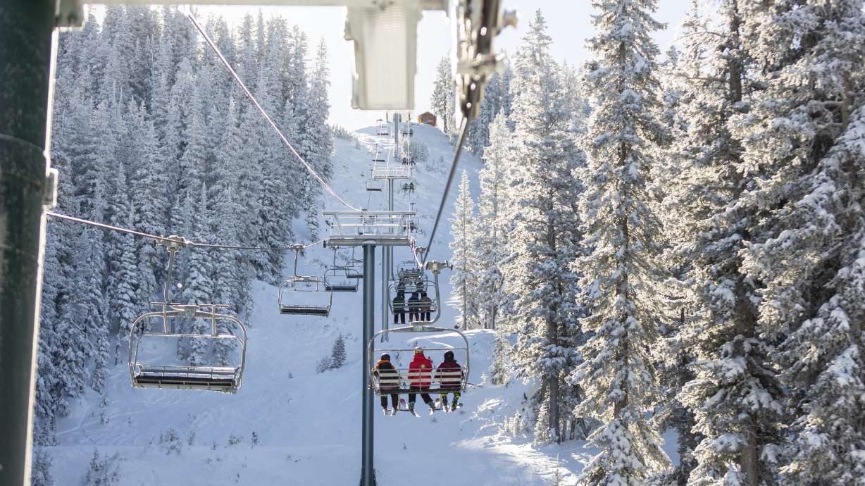 People ride the lift at Brighton Resort in Big Cottonwood Canyon on Nov. 14. Utah's ski resorts made plenty of upgrades over the offseason.