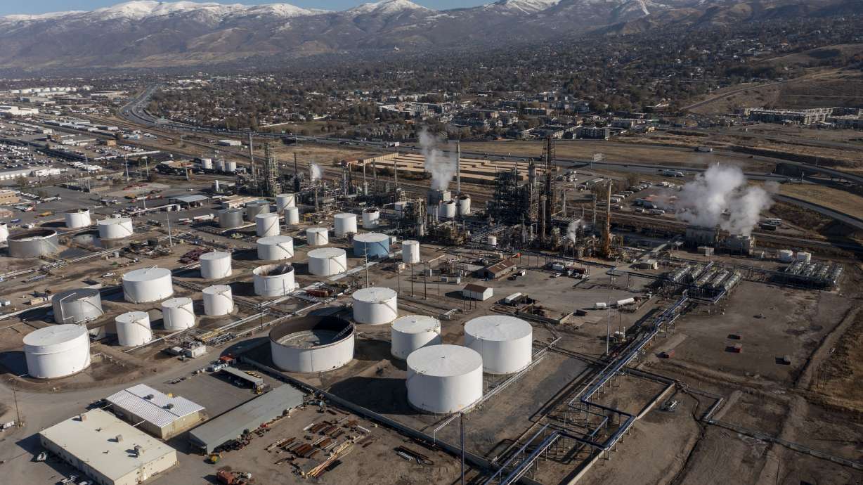 The Chevron Salt Lake Refinery is seein in North Salt Lake on Nov. 15. Utah, like other fossil fuel rich states, has been listening to the words of President Joe Biden when it comes to energy development with some wariness and incredulity.