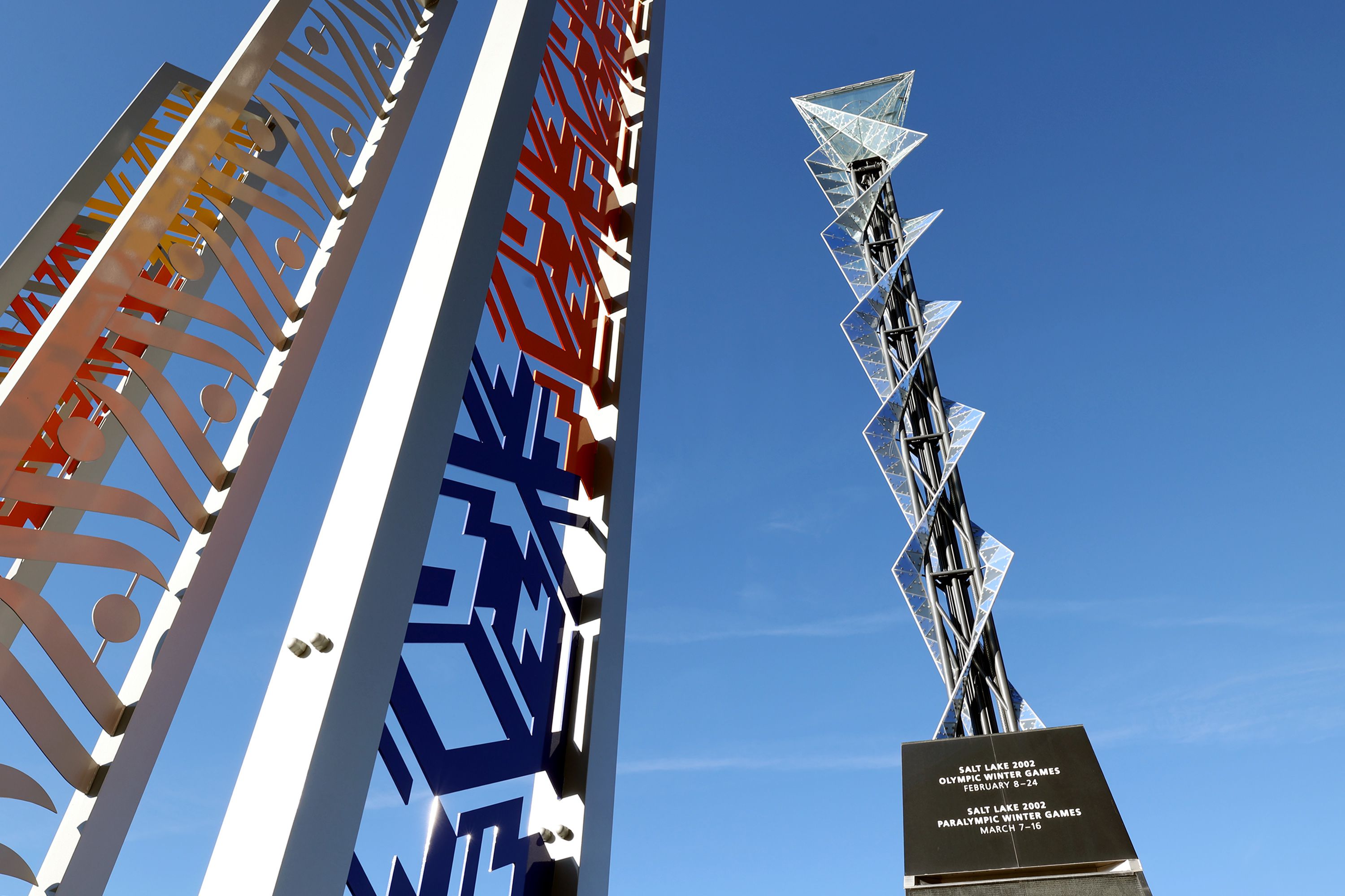 The Olympic cauldron from the 2002 Winter Games is pictured at Rice-Eccles Stadium at the University of Utah in Salt Lake City on Oct. 31. Gov. Spencer Cox could not have been more enthusiastic about Utah's chances of hosting another Olympics following a critical presentation to an International Olympic Committee commission.