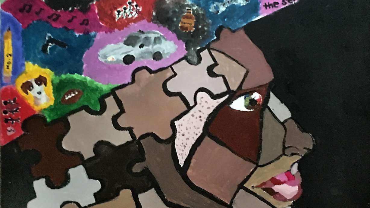 "The Universal Human" is one of the pieces of art created by incarcerated youth throughout Utah that will be on display starting Dec. 6 as part of the "Dissolving Contradictions" exhibit at the downtown Salt Lake City Main Library.