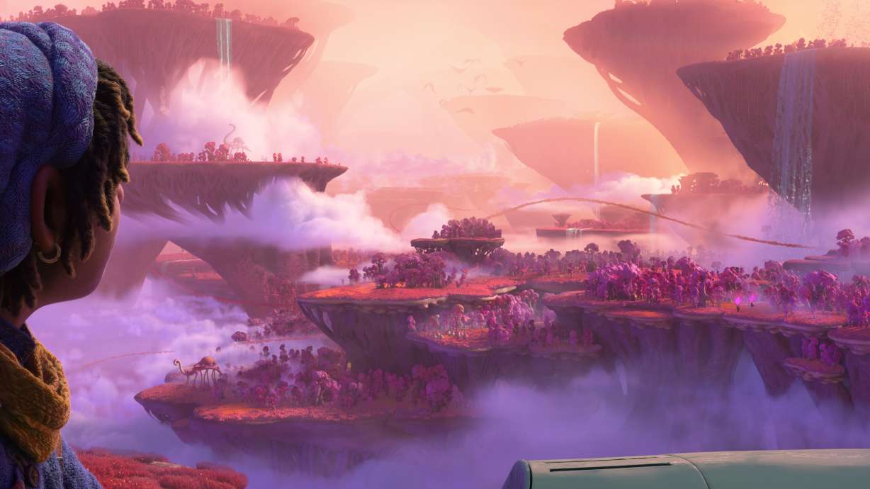 This image released by Disney shows a scene from the animated film "Strange World."