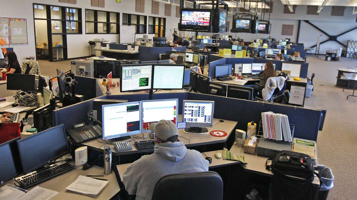 911 operators answer calls at the Valley Emergency Communications Center on Oct. 26, 2012, in West Valley City. Utah Communications Authority announced the completion of the Utah Next Generation 911 system upgrade on Tuesday.
