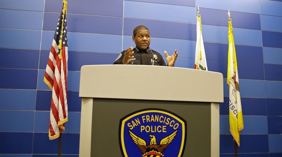 San Francisco Police Chief Bill Scott answers questions during a news conference in San Francisco, on May 21, 2019. Supervisors in San Francisco voted Tuesday to give city police the ability to use potentially lethal, remote-controlled robots in emergency situations — following an emotionally charged debate that reflected divisions on the politically liberal board over support for law enforcement.