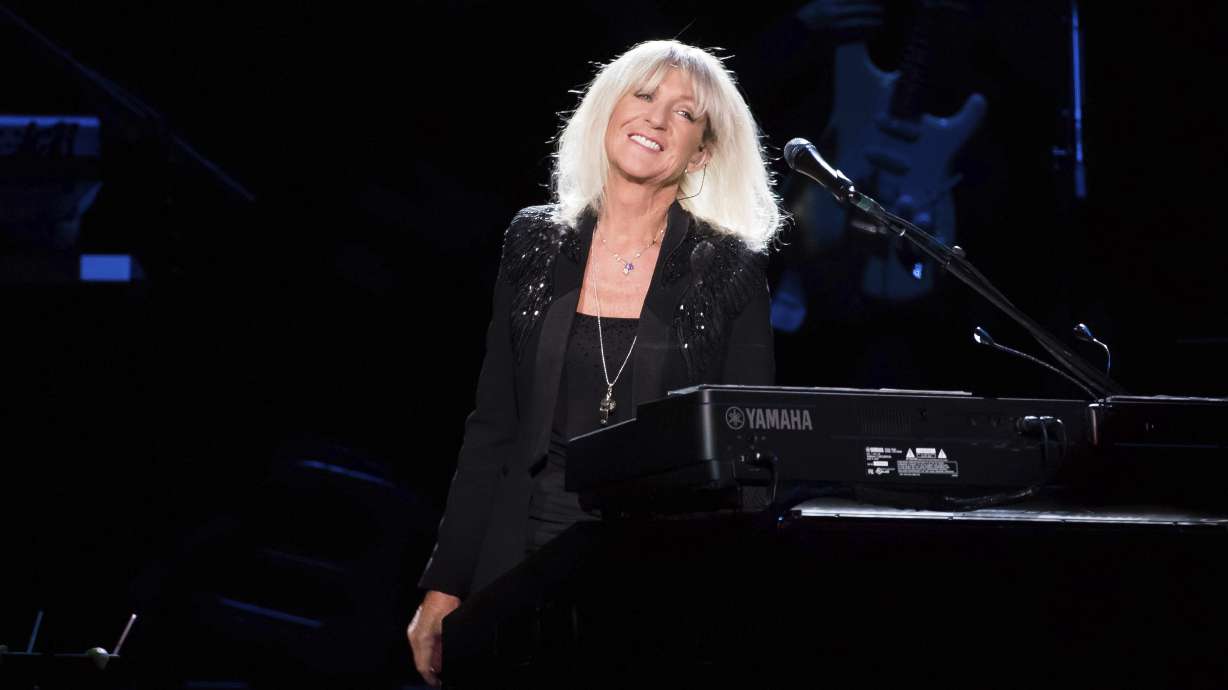 Christine McVie from the band Fleetwood Mac performs at Madison Square Garden in New York on Oct. 6, 2014. McVie, the soulful British musician who sang lead on many of Fleetwood Mac’s biggest hits, has died at 79. The band announced her death on social media Wednesday.