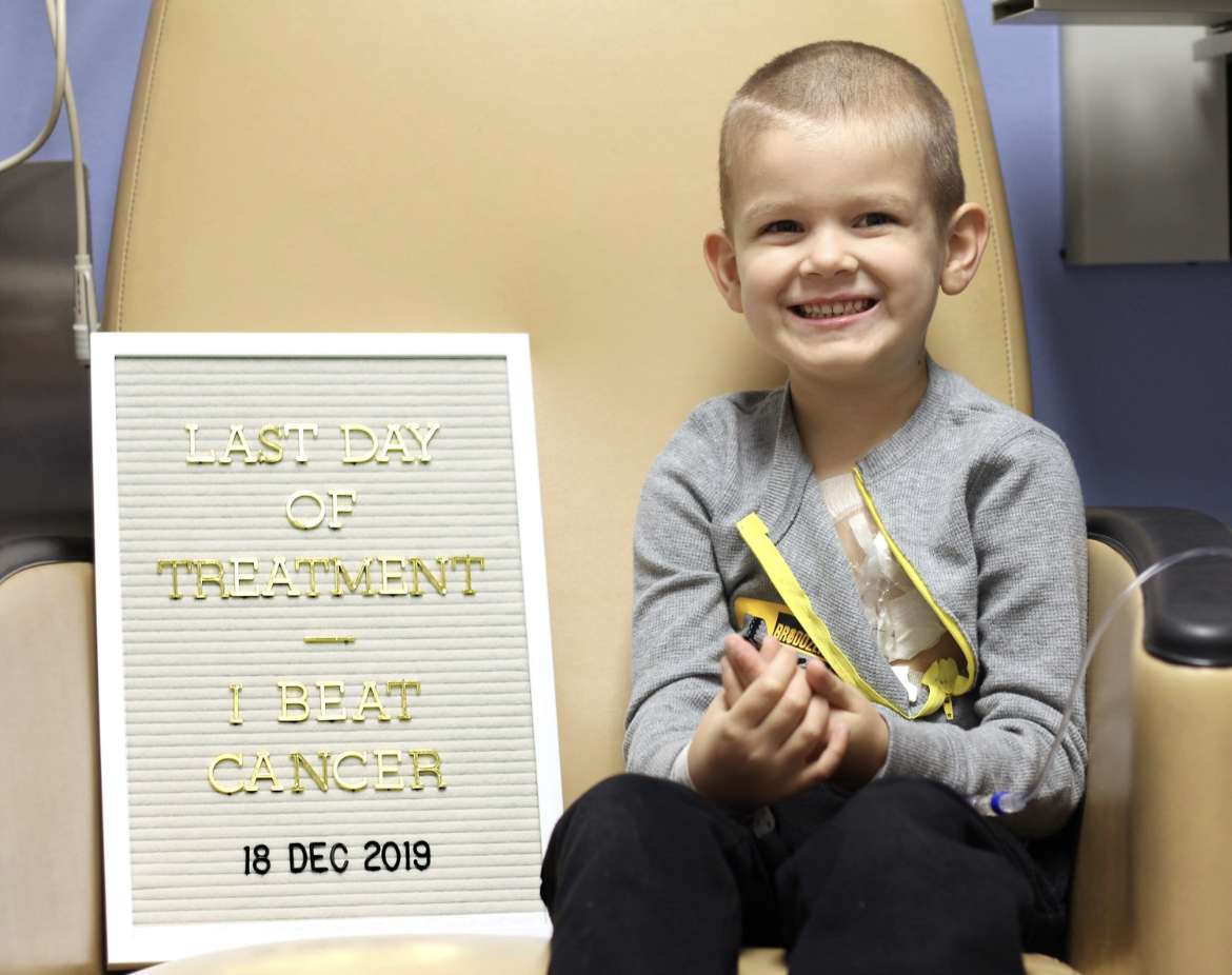 Lincoln Hayslip beats cancer.