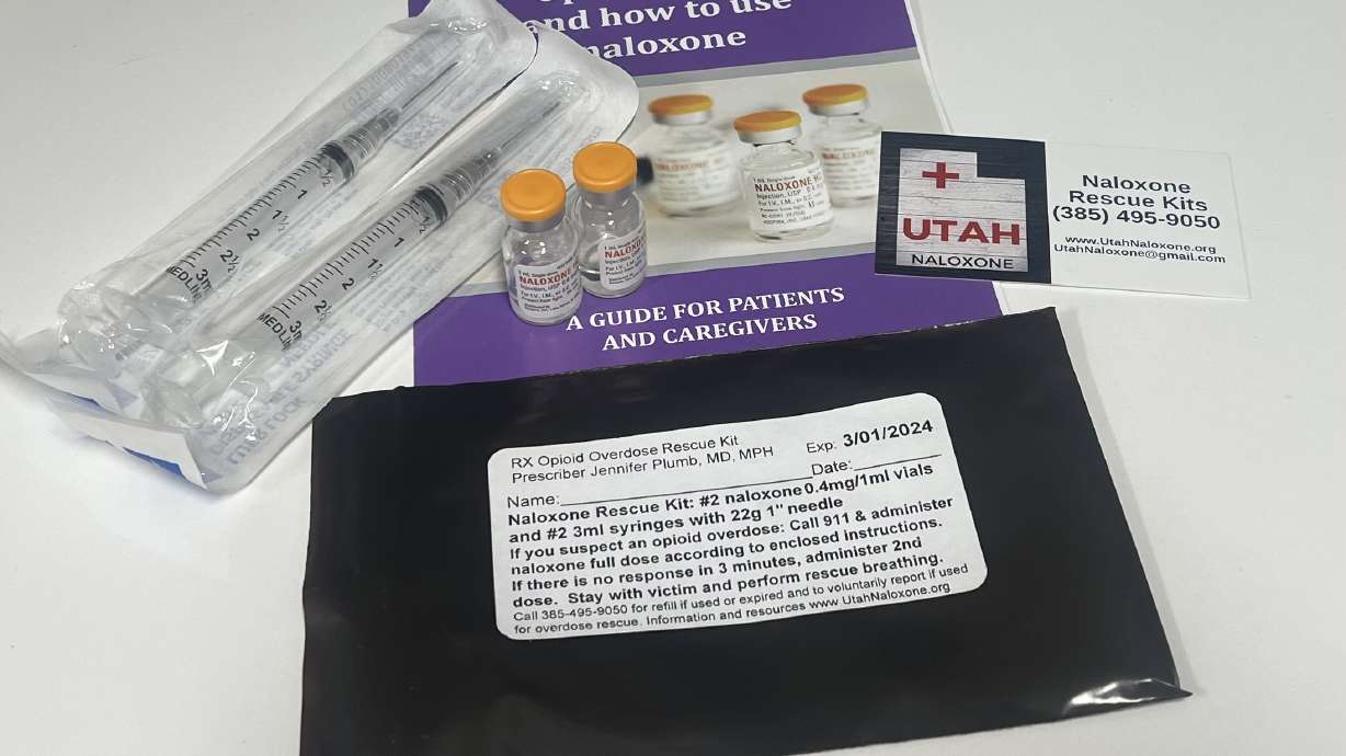 Naloxone rescue kits such as this one are publicly available in Utah and can be used to help reverse the effects of an opioid overdose by injecting the medicine into the victim.
