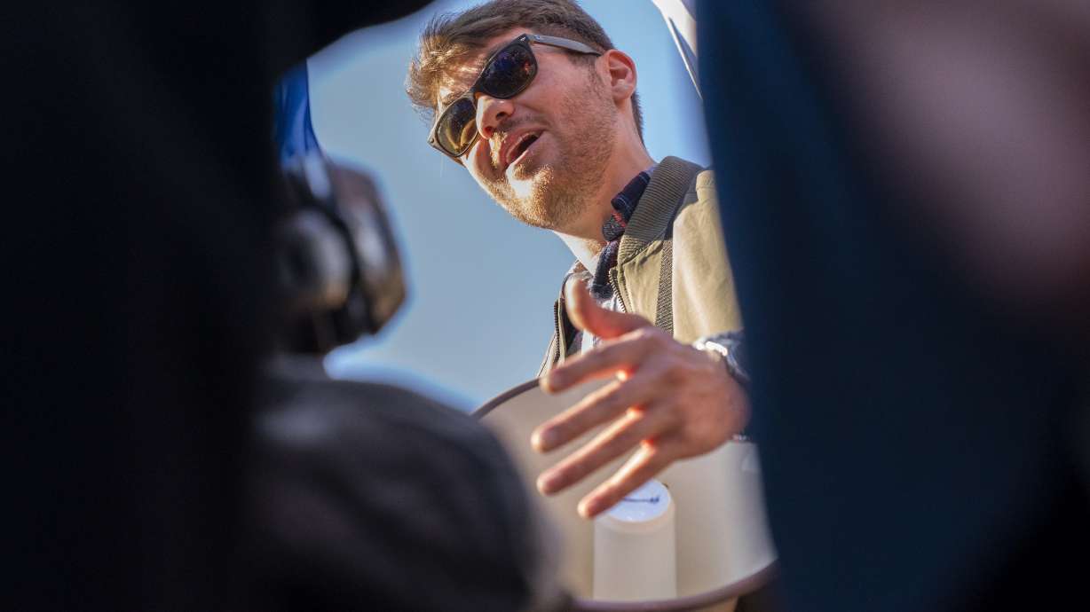 Nick Fuentes, right-wing podcaster, speaks at a pro-Trump march, Nov. 14, 2020, in Washington. A surge of anti-Jewish vitriol, spread by a world-famous rapper, an NBA star and other prominent people, including Fuentes, is stoking fears that public figures are normalizing hate and ramping up the risk of violence in a country already experiencing a sharp increase in antisemitism.