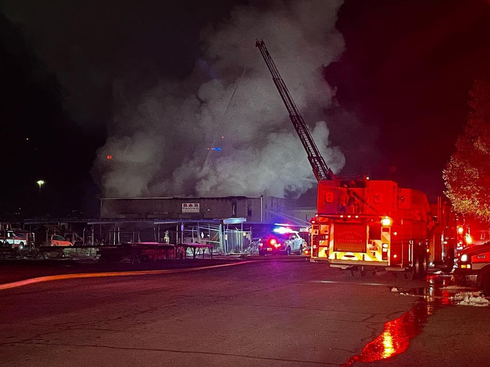 A two-alarm fire at a paving company in South Salt Lake caused significant damage but no injuries overnight.