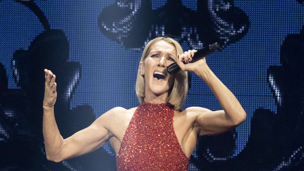 Singer Celine Dion performs during her Courage tour in Quebec City on Sept. 18, 2019. Dion has put a halt on all performing after being diagnosed with a rare neurological disorder.