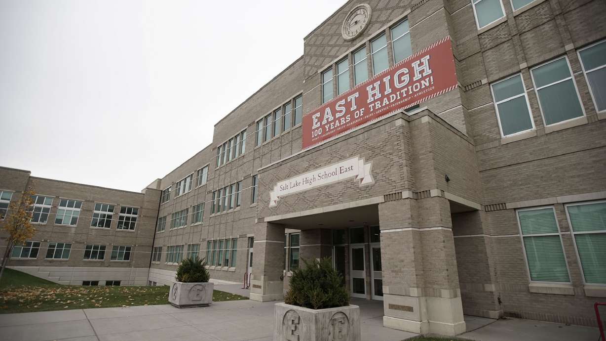 East High School in Salt Lake City on Oct. 28, 2019. The school received a possible bomb threat on Friday, but school officials believe it was likely a hoax.