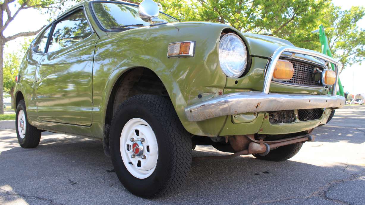 Quinn Peterson's 1971 Honda Z600 at the UVU Auto Expo in 2022.