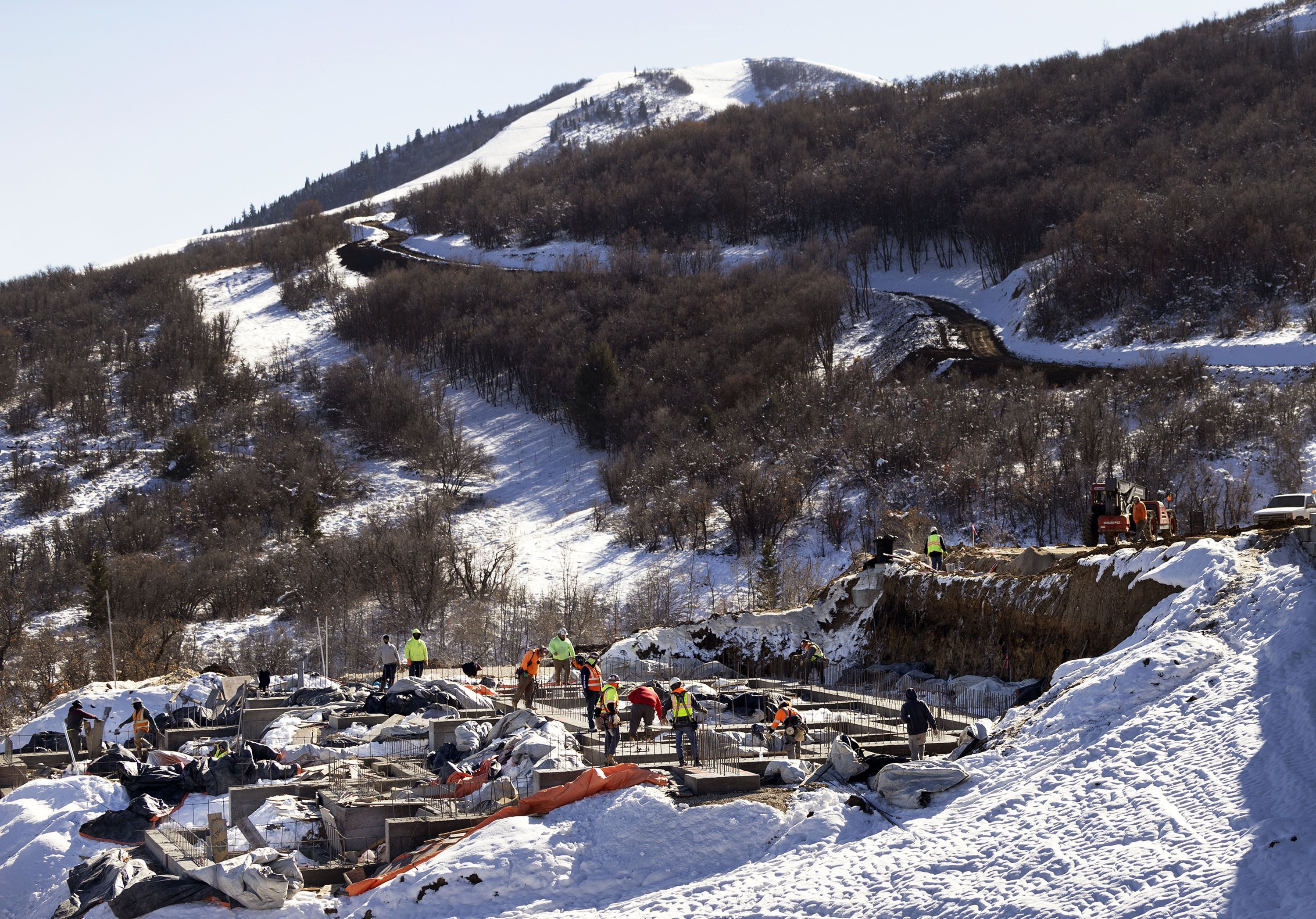 Residences in Velvære, a wellness community adjacent to Park City’s Deer Valley Resort, are under construction on Nov. 16. The residences, which are 2,600 square feet to 4,600 square feet, are projected to start in the $5 million range.