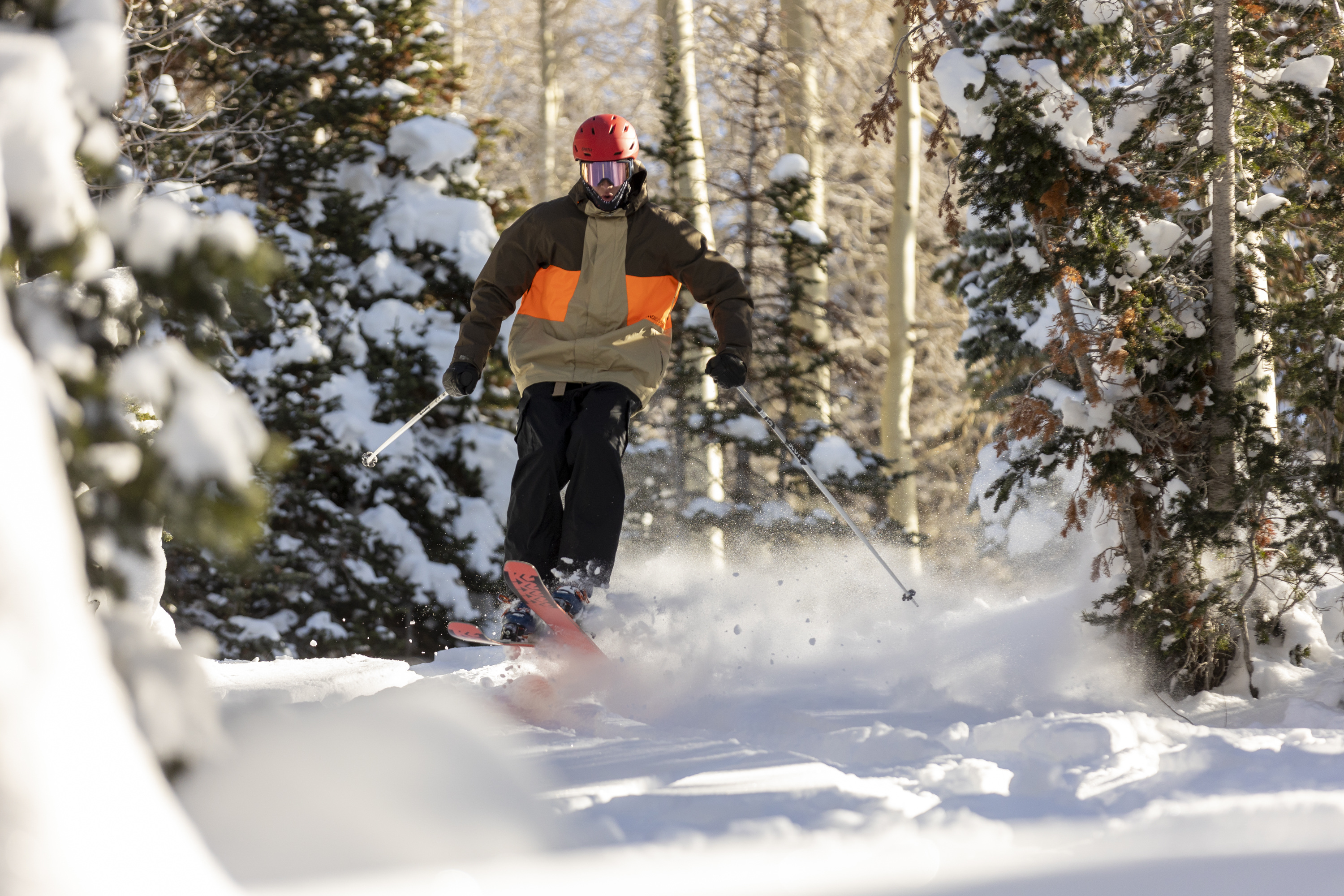 Noah Ficher, of Orem, finds fresh snow in the trees at Brighton Resort in Big Cottonwood Canyon on Nov. 14.
