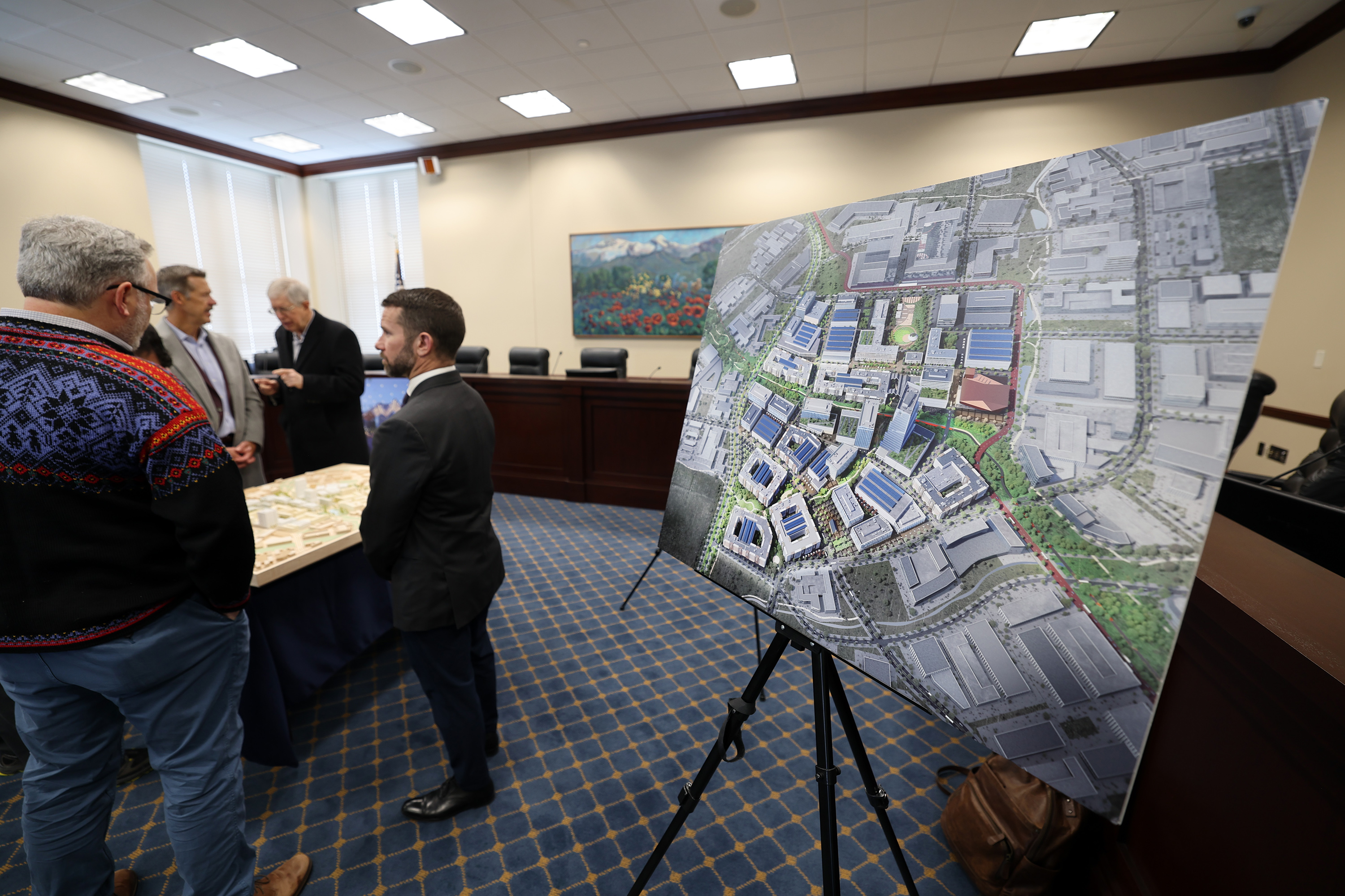A three-dimensional model of the first phase of development for the Point, in Draper, is shown on Tuesday.