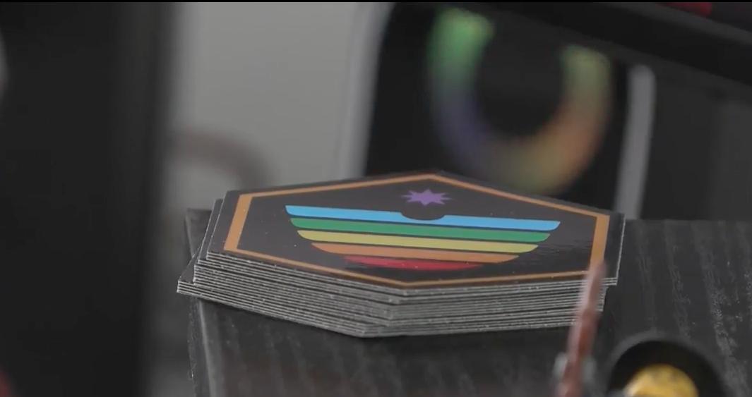 A sticker version of the flag created by Salt Lake City resident Riley Adamson.