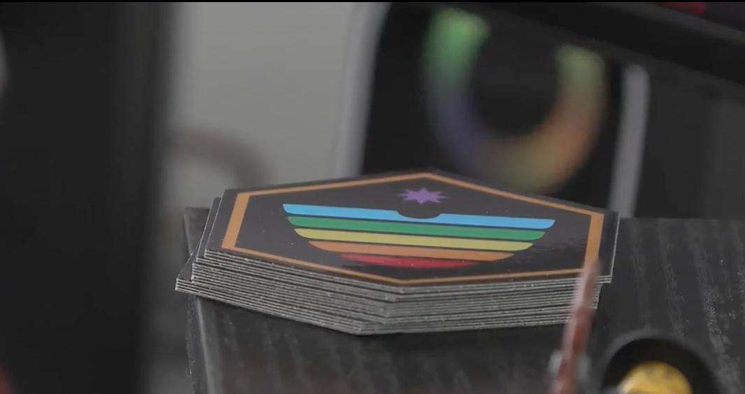 A sticker version of the flag created by Salt Lake City resident Riley Adamson.