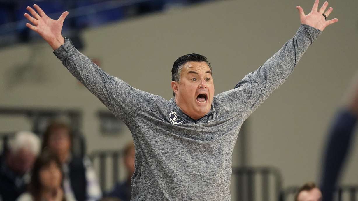 Xavier head coach Sean Miller reacts during the second half of the team's NCAA college basketball game against Gonzaga in the Phil Knight Legacy tournament Sunday, Nov. 27, 2022, in Portland, Ore.