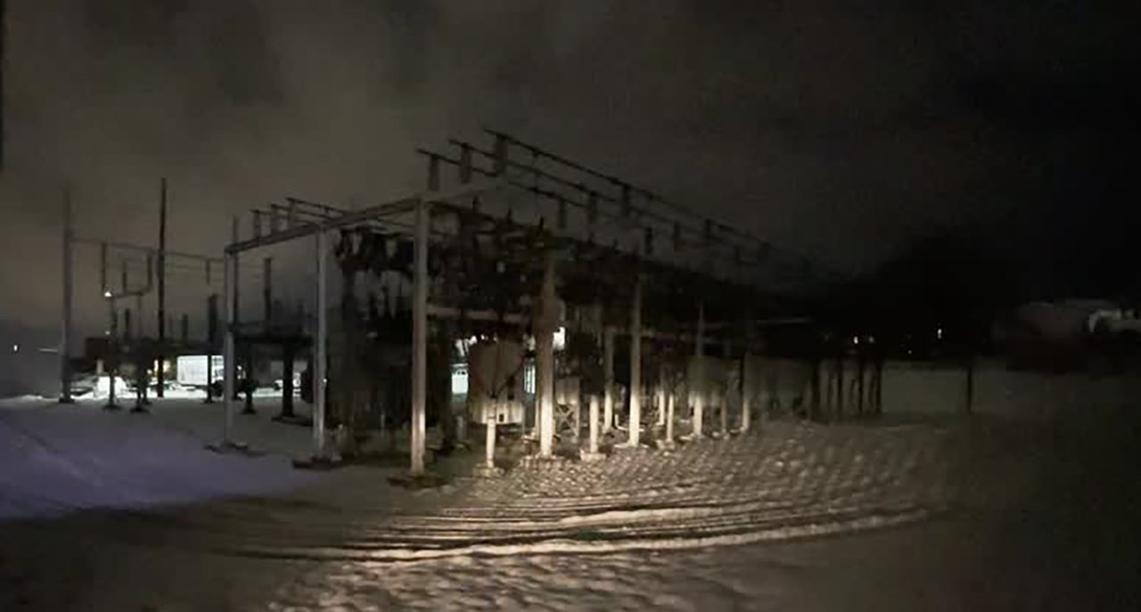 A Rocky Mountain Power substation in the Sandy area is shown Thursday. Three substations were vandalized, the company's communications specialist says.