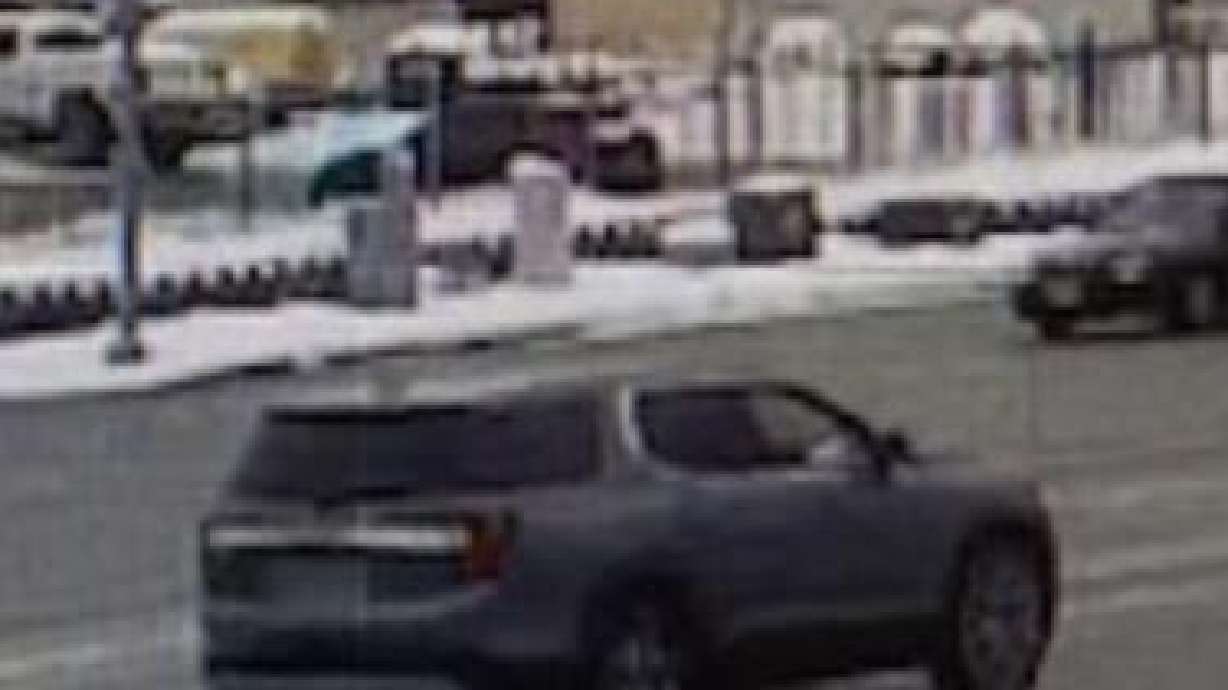 Surveillance video on Thursday captured images of an SUV believed to have been involved in a shooting on Redwood Road near 6200 South. Police on Friday were still looking for the gunmen.