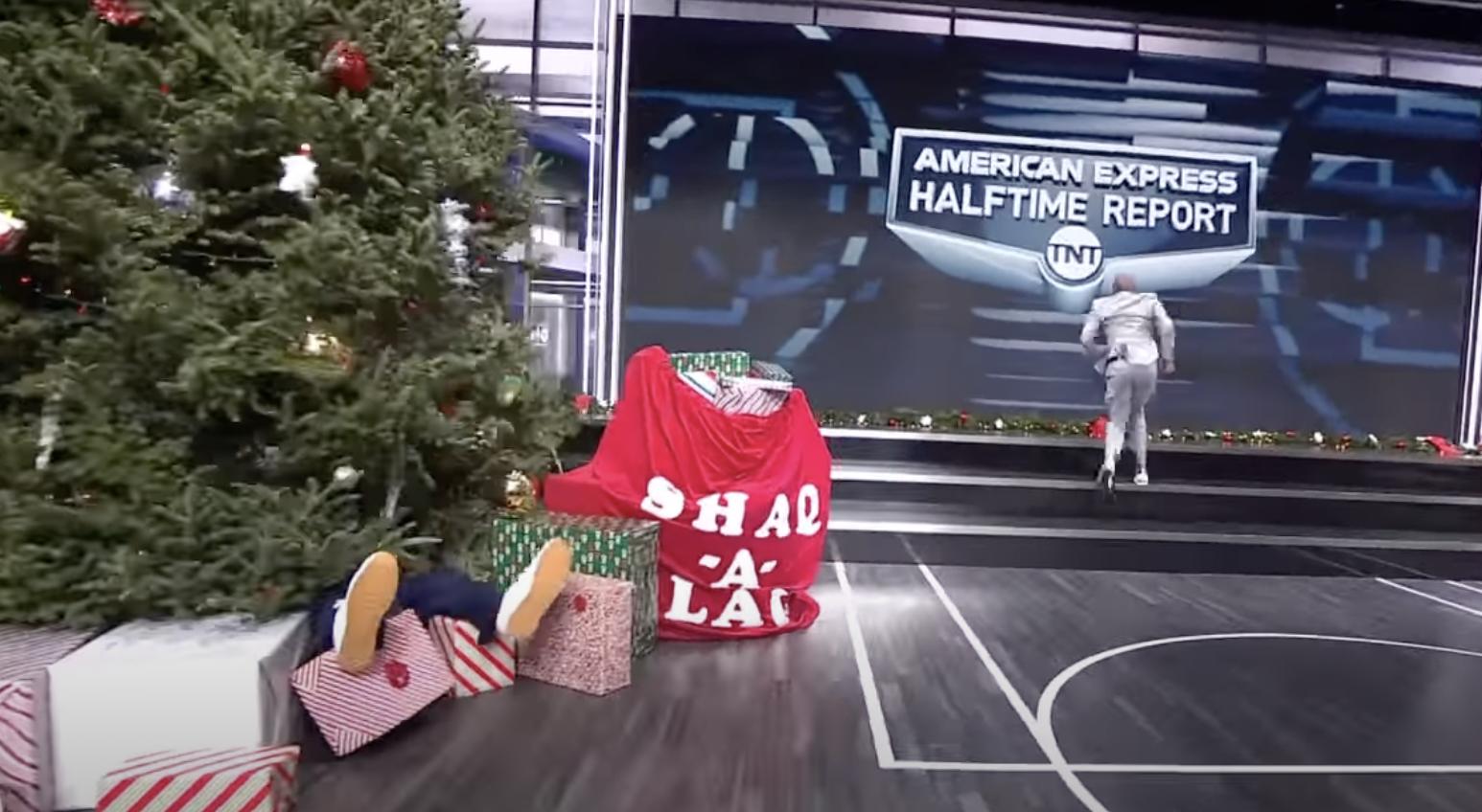 During their show on Dec. 6, both men bolt to the back of the set in an apparent race.