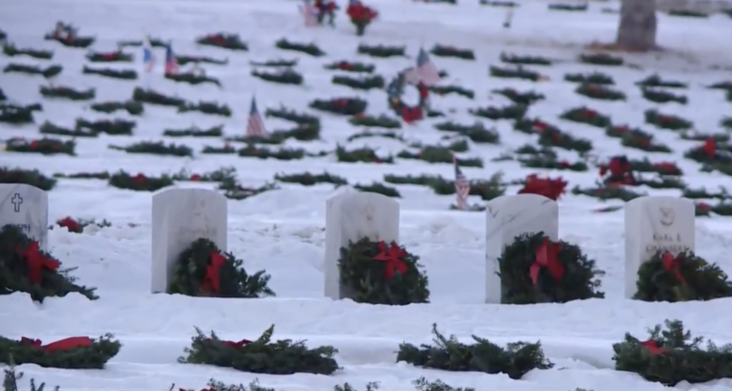 On Saturday, Utahns participated in the national Wreaths Across America event where Christmas wreaths were placed on veterans' headstones.