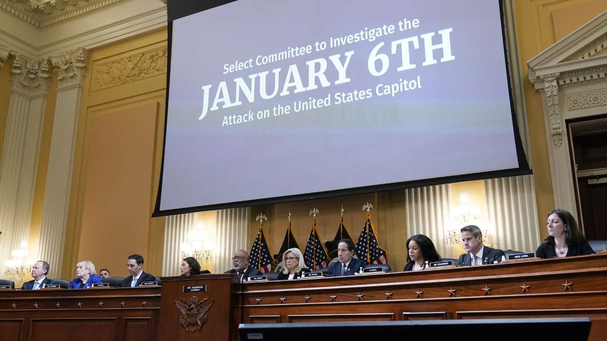 Members of a House select committee investigating the Jan. 6 attack on the U.S. Capitol holds a hearing at the Capitol in Washington, on July 12. The House Jan. 6 committee is recommending criminal charges against Trump and associates who helped him launch a multifaceted pressure campaign to try to overturn his 2020 election loss.