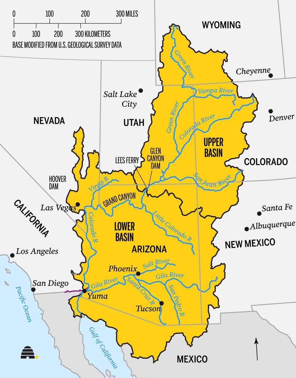 The Colorado River and its tributaries.