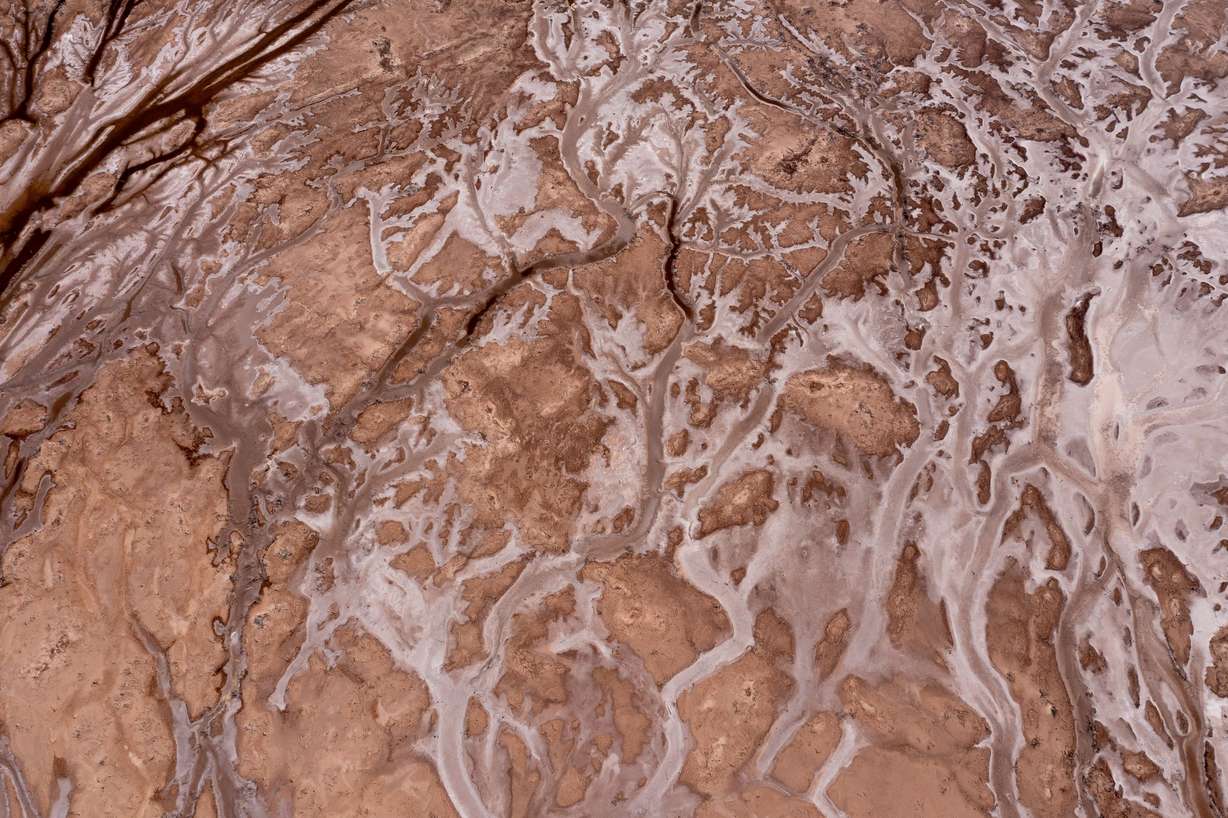 Dry portions of the Colorado River Delta in the southern portion of the Mexicali Valley, Baja California, Mexico, are pictured on June 23.