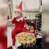Idaho mom puts spin on 'Elf on the Shelf' with adorable baby pictures
