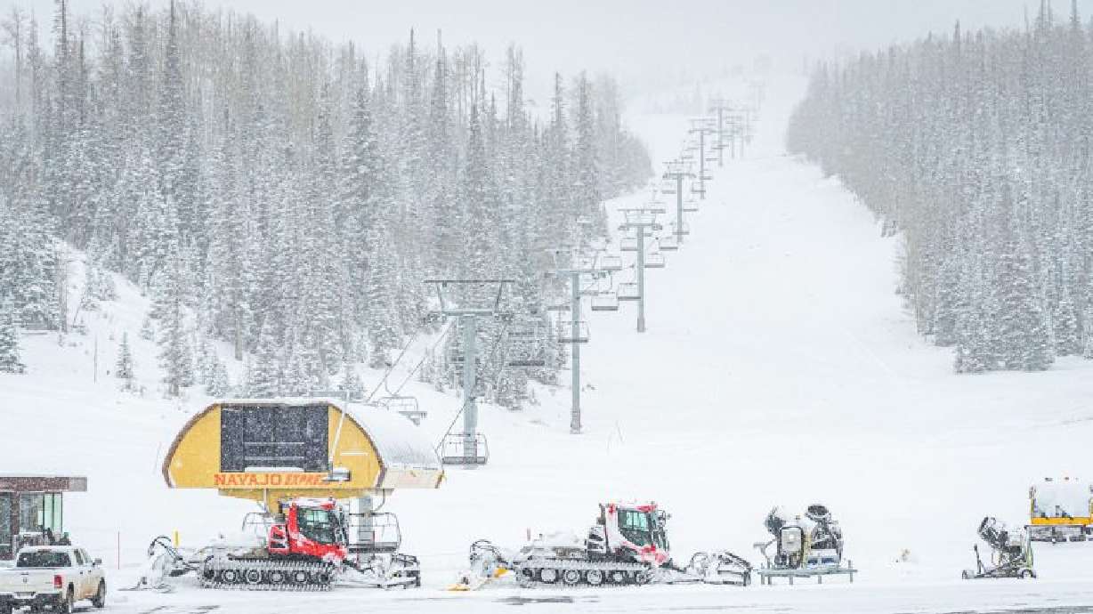 The Navajo Express Chair Lift at Brian Head Resort is shown on Nov. 3. A child was transported via helicopter after falling from a chairlift Wednesday afternoon.