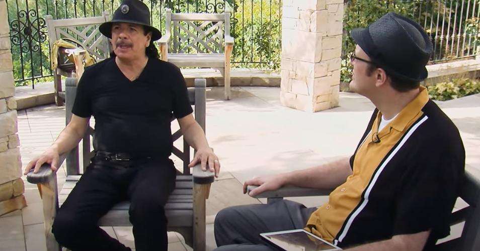 The Professor of Rock, Adam Reader, interviews guitarist Carlos Santana in Park City.
