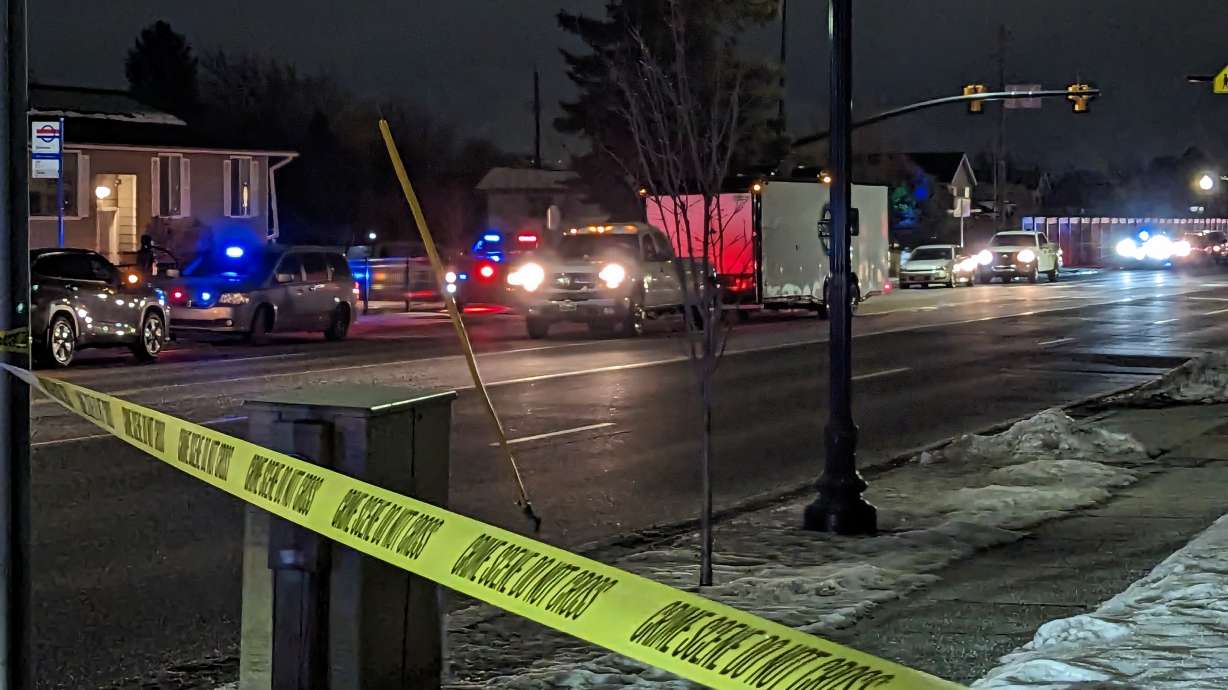 U.S. marshals shot and killed a man who they say brandished a gun at them during an attempted arrest Wednesday evening on the 4200 West block of 4100 South in West Valley City.