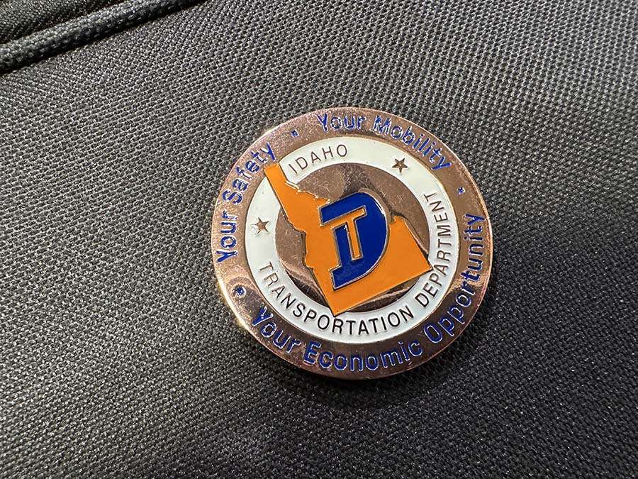 Gil Wright was awarded a safety challenge coin from the Idaho Transportation Department this month. The coin is given to employees to recognize what they have done for safety and going above and beyond.