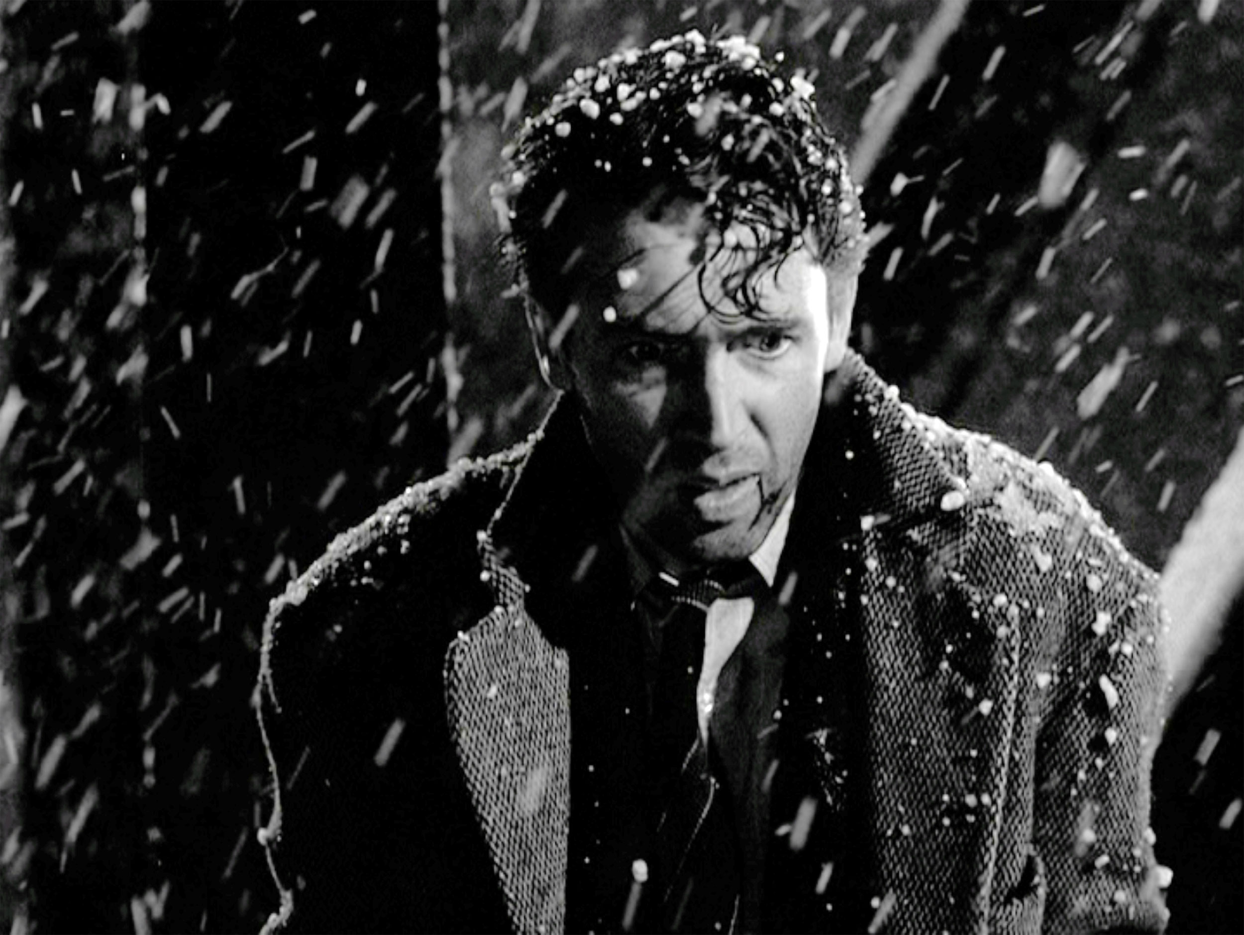 James Stewart as George Bailey in the holiday classic, "It's a Wonderful Life." According to the “It’s a Wonderful Life” museum, if you pay close attention to the scene with Clarence and George in the river, you can see some tell-tale soap suds floating by. 