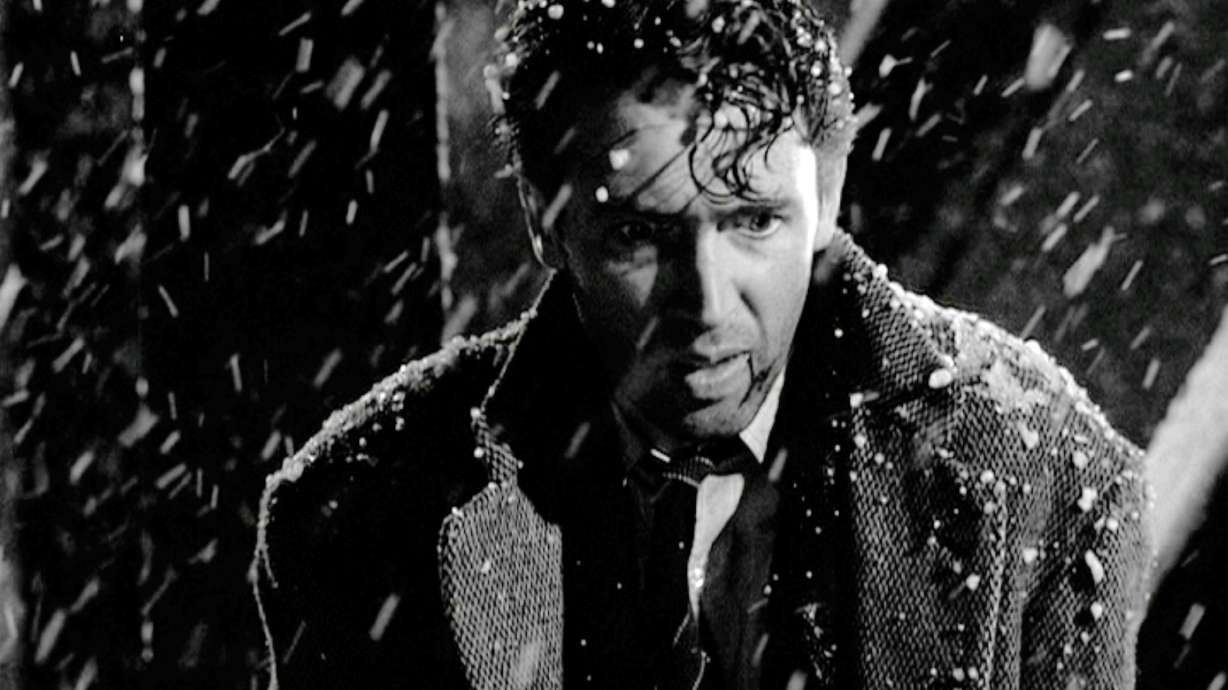 James Stewart as George Bailey in the holiday classic, "It's a Wonderful Life." According to the “It’s a Wonderful Life” museum, if you pay close attention to the scene with Clarence and George in the river, you can see some tell-tale soap suds floating by.