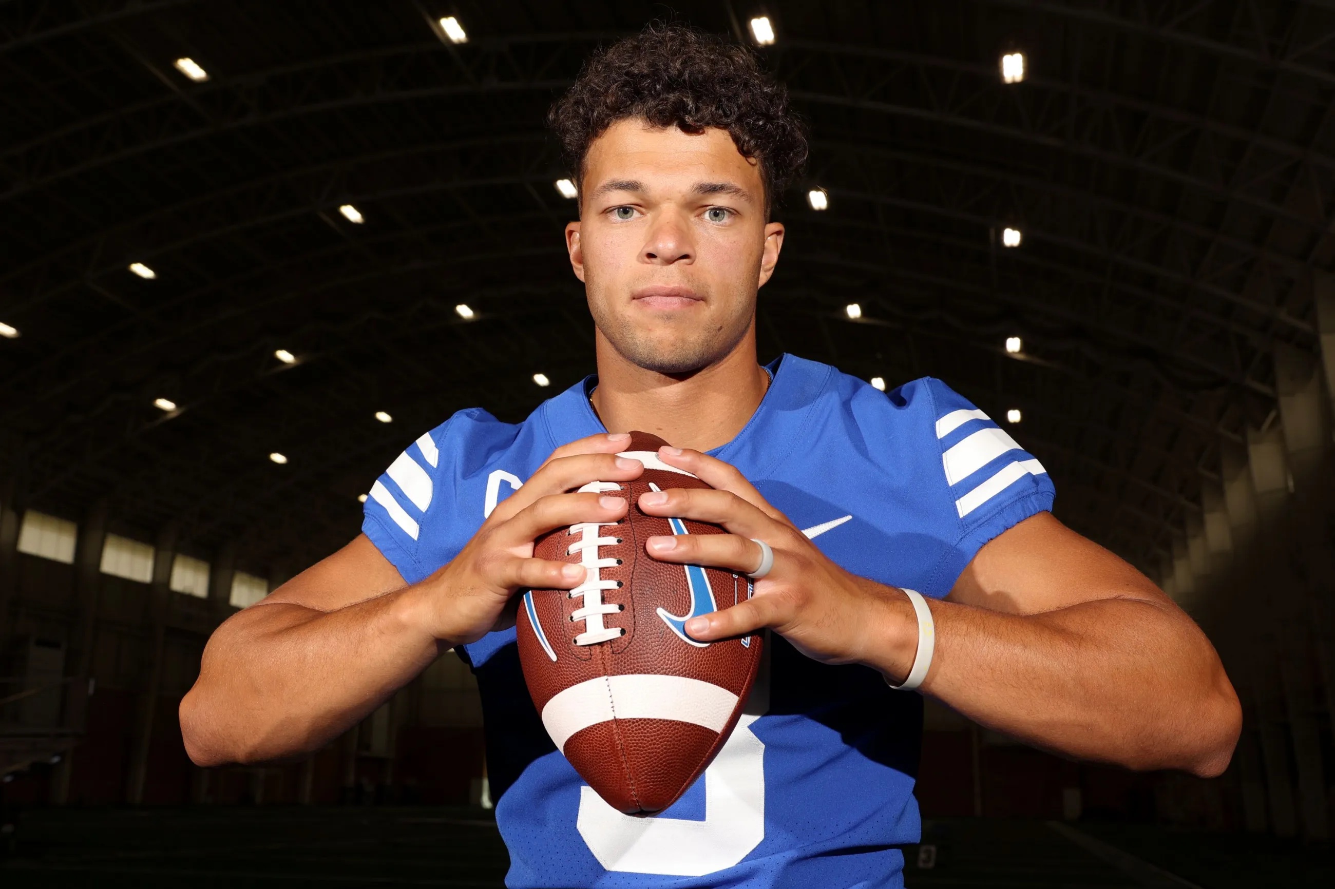 BYU quarterback Jaren Hall poses for a portrait at the BYU Indoor Practice Facility in Provo on Aug. 10. Hall’s time as a BYU quarterback is coming to an end.