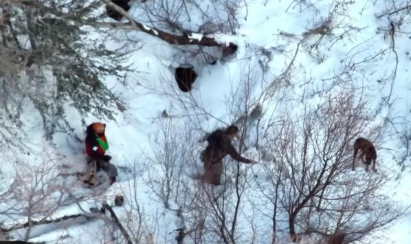 Weber County Search and Rescue team meets up with Nala, a dog who became stranded atop Waterfall Canyon on Christmas Eve.